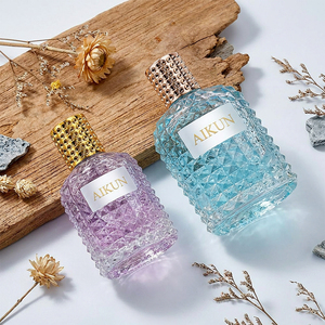 Aikun Diamond Cut Glass <b>Bottle</b> Floral Eau De Parfum Long Lasting <b>Perfume</b> for Women Gift Box Retail Wholesale Supply Bulk Orders - Product Image 2
