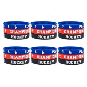 Bracelet en silicone sportif pour le hockey et le basketball, idéal pour les événements de compétition, les fêtes d'équipe et les promotions. - Product Image 3