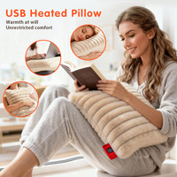Almohada Eléctrica USB con Diseño Tejido, Tres Ajustes de Temperatura, Relleno 100% Algodón, Lavable, para Hogar u Hotel