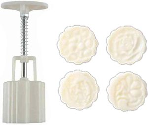 Nuevo molde de plástico para pasteles de luna con diseño de flores y estampado manual, herramienta DIY para repostería, prensa para galletas. - Product Image 2