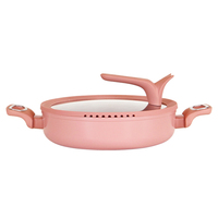 Lot de 4 casseroles et poêles de qualité en aluminium forgé antiadhésif à induction Ensemble de casseroles à fond plat en granit céramique
