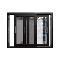 Fabricant chinois de fenêtres coulissantes en aluminium à double vitrage en verre trempé et de portes fenêtres résidentielles en aluminium