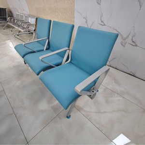 Sillas de Espera Ssouy, Hilera de Asientos Azul Gris Beige con Pasamanos SD-985, Asientos Públicos - Product Image 1