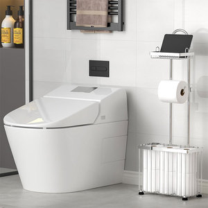 Nero moderno appendiabiti porta rotoli di carta sanitaria grande capacità bagno di casa salviettina da bagno bagno bagno bagno bagno bagno bagno soggiorno cestino porta porta riviste ripiano ipad - Product Image 2