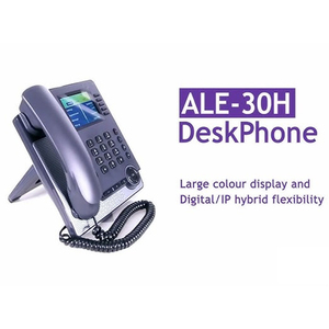Téléphone de bureau ALE-20h à port unique hybride Digital-IP Essential Dual Stack NOE-SIP écran 2.8 pouces 132x64 B W avec rétro-éclairage Audio HD - Product Image 3