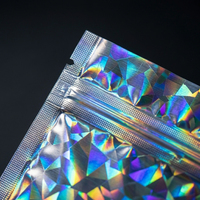 Bolsa Mylar a Prueba de Olores, Reutilizable, con Cierre Hermético, Bolsa de Aluminio con Cierre Ziplock, Sellado de 3 Lados, Bolsa Plana Pequeña de Plástico para Hierbas, Polvo, Té