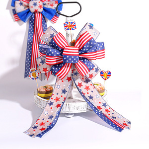 Nuevo Adorno de Lazo para el Día de la Independencia Americana 2026, Decoración Festiva con Bandera de Estrellas y Rayas, Lazo Colgante - Product Image 2