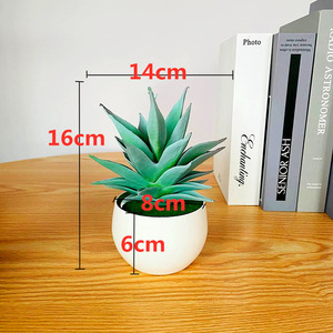 Plante succulente artificielle en pot, gladiolus à 6 niveaux, bonsaï en PVC souple, décoration d'intérieur, accessoires de mariage - Product Image 2