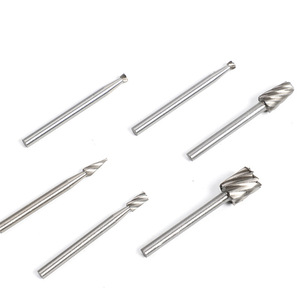 High-Speed Steel Rotary File Bits Set 6pc Wood Plastic Grinding Trimming Tool Kit - Product Image 4