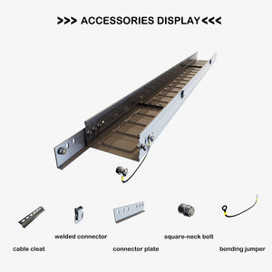 亜鉛メッキ穴あきケーブルトレイ - 商業オフィスビル配線用軽量 - Product Image 3