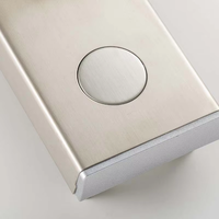 Système de contrôle d'accès intelligent pour hôtel avec serrure de porte en bois, construction en acier inoxydable, déverrouillage par carte à puce et clé mécanique, garantie de 2 ans