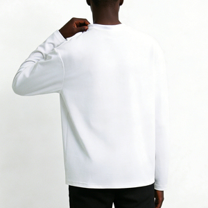 <span class=keywords><strong>T</strong></span>-<span class=keywords><strong>shirt</strong></span> personnalisé pour homme, 100% coton, qualité supérieure, col rond <span class=keywords><strong>côtelé</strong></span>, manches longues, streetwear, <span class=keywords><strong>t</strong></span>-<span class=keywords><strong>shirt</strong></span> lourd 100% coton pour homme - Product Image 4