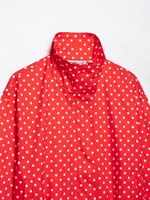 Ensemble décontracté 2 pièces pour femme, nouvelle collection 2026 : veste à manches longues zippée à pois + mini-short rétro à pois pour femme
