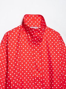 Set da <span class=keywords><strong>donna</strong></span> 2026: Nuovo completo casual alla moda con giacca a maniche lunghe con cerniera a pois e mini shorts <span class=keywords><strong>retrò</strong></span> a pois - Product Image 3