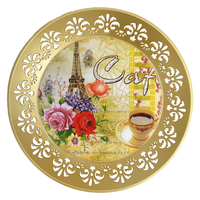 Prix d'usine 13 'Plaques de luxe pour mariage en or pas cher