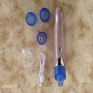 Removedor eléctrico de puntos negros, limpiador de poros, dispositivo limpiador facial con 3 cabezales, recargable por USB para la cara - Product Image 4