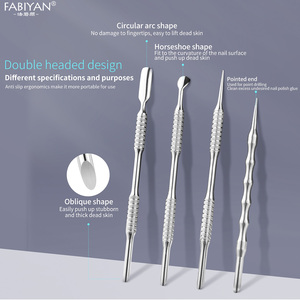 Da chết đẩy lớp biểu bì Remover thép không gỉ hai mặt kép đã kết thúc lớp biểu bì Remover Nail Art giấy nhám - Product Image 3