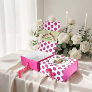 Biodegradable Custom logo Printing Luxury Premium Magnetic Closure Mailer Rigid Cardboard Packaging With Ribbon - Product Image 1
