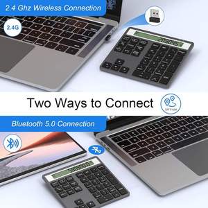Clavier numérique portable fin et compact à 34 touches pour la comptabilité financière, Bluetooth, clavier numérique sans fil 2,4 G avec calculatrice intégrée - Product Image 2