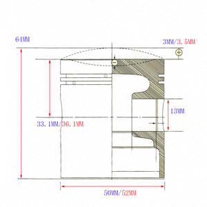 50mm 52mm 12mm Kit de anillo de pistón para correr 90CC 100cc Minarelli soleado <span class=keywords><strong>Keeway</strong></span> Roketa Scooter ATV Buggy - Product Image 4