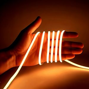 ไฟแถบ LED คุณภาพสูง ตัดได้ตามต้องการ — ไฟแถบ LED COB ความสว่างสูง 5 เมตร — ไฟแถบ LED แบบยืดหยุ่น ไร้การกระพริบ ค่า CRI สูง - Product Image 1