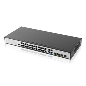 Nóng bán giá Tốt 24ge 4sfp 4 Gigabit Uplink L2 quản lý PoE <span class=keywords><strong>Ethernet</strong></span> chuyển đổi DHCP <span class=keywords><strong>STP</strong></span> QoS VLAN 1U Rack mount PoE mạng chuyển đổi - Product Image 2