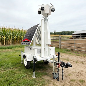 <span class=keywords><strong>Panneaux</strong></span> solaires pliables résistants aux dommages et durables, caméra CCTV, remorques de surveillance solaires portables pour les parcs - Product Image 6