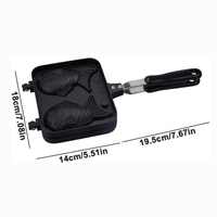 Moule à gâteau en forme de poisson Taiyaki 2, fabricant de gaufres de cuisson antiadhésif pour la cuisine à domicile en forme de poisson pour la crème pâtissière