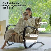 Fauteuil à bascule au design minimaliste, fauteuil multifonctionnel avec accoudoirs pour salon, chambre, balcon, meubles de maison