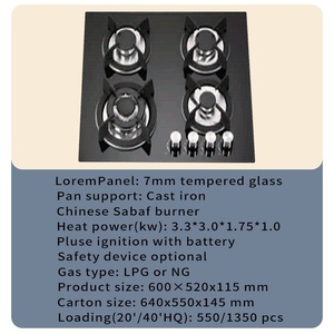 เตาแก๊สพกพา30นิ้วเตาแก็ส4แผงกระจกครัวพร้อมอุปกรณ์ความปลอดภัยดีไซน์แฟชั่นสำหรับตั้งแคมป์ - Product Image 6