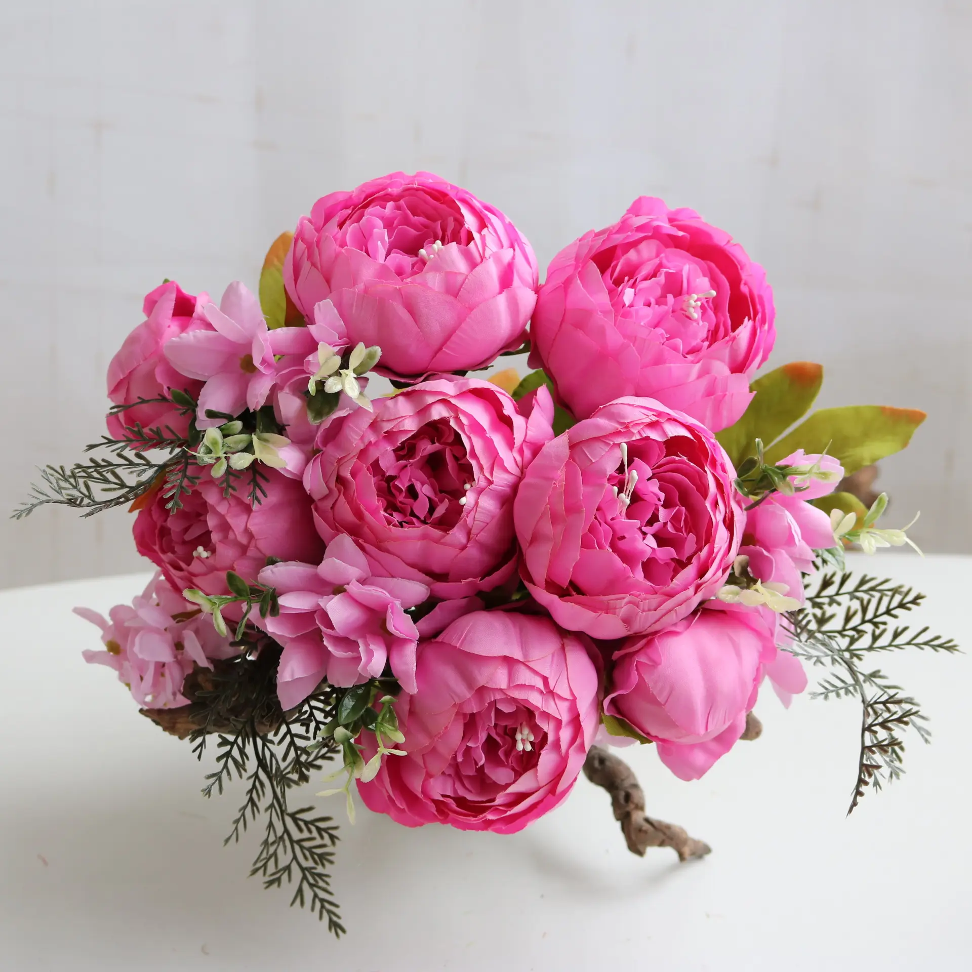 13 Heads Artificial Peony Silk Flowers Hot Selling Silk Peonies Fake Flower Bouquet for Home Wedding Decoration