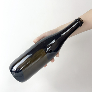 Factory Sale <strong>750ml</strong> Round Large Brown <strong>champagne</strong> Wine Glass <strong>Bottle</strong> with Stopper Lid - Product Image 3