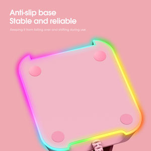 ONIKUMA <span class=keywords><strong>Support</strong></span> <span class=keywords><strong>de</strong></span> <span class=keywords><strong>casque</strong></span> RGB ST-5 Ports Usb pour tous les casques <span class=keywords><strong>de</strong></span> jeu <span class=keywords><strong>Support</strong></span> d'accessoires pour écouteurs <span class=keywords><strong>de</strong></span> bureau - Product Image 3