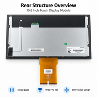 Modul Layar Sentuh LCD 15.6 Inci FHD 1920X1080 40Pin LVDS Tertanam HMI untuk Integrasi Panel PC Industri