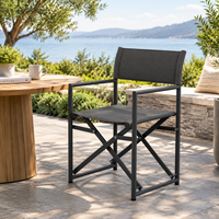 Chaise pliante de réalisateur portable pour l'extérieur, fauteuil pliant en aluminium pour jardin, camping, plage et événements