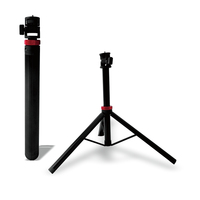 Trépied extensible en aluminium de 78 pouces avec support de lumière portable réglable à 360° °   Rotule à vis 1/4\" pour appareil photo et téléphone