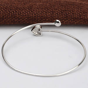 S925 <b>Silver</b> Fine <b>Beaded</b> <b>Bracelet</b> Women's Heart-Shape DIY Pearl Jewelry with 498 Accessories - Product Image 4