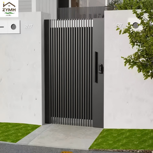 Portails <span class=keywords><strong>de</strong></span> jardin à battants avant, best-sellers américains, design moderne, imperméables, 6 pieds, en aluminium thermolaqué - Product Image 3