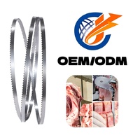 Pisau Gergaji Pita Bimetalik Industri Frekuensi Tinggi 1300mm 51.2 Inci untuk Memotong Daging dan Tulang, Pengiriman Cepat, Grosir Pabrik
