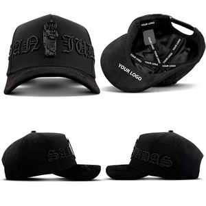 Süet Özelleştirilmiş 3D Nakış Logolu Eskitme Baskılı Orijinal Kavisli Siperlikli Ayarlanabilir 5 Panelli Promosyon Gorras Şapkalar - Product Image 1