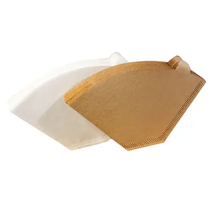 Good Quality Coffee Filter 100pcs/bag Food Grade Biodegradable #101 White And Natural Coffee Filter