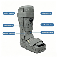 Botte de marche post-opératoire Aircast à compression pneumatique avec semelle compensée pour la réparation de la périostite d'Achille et la récupération des fractures de la cheville