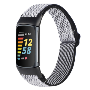 Bracelet de montre élastique en Nylon pour <span class=keywords><strong>Fitbit</strong></span> <span class=keywords><strong>Charge</strong></span> <span class=keywords><strong>5</strong></span> Bracelet respirant en Nylon <span class=keywords><strong>Sport</strong></span> Solo - Product Image 2