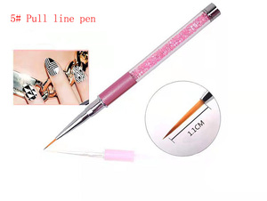 Lot de 5 stylos de dessin pour nail art à effet diamant brisé, pinceaux en fibre synthétique pour peinture gel et manucure - Product Image 6