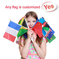 Drapeau publicitaire imprimé numériquement personnalisé, drapeau à main OEM