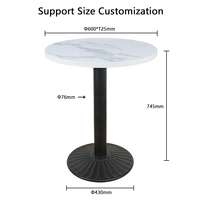 Table à thé de chrysanthème en marbre blanc de haute qualité Design moderne avec base de table en fer métallique Ventes directes d'usine