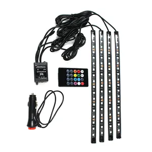 waterproof car interior atmosphere light music sync 12leds 18leds DC5V flexible led strip lights