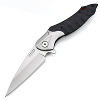 Nouvel Arrivage Couteau de Survie Pliant Portable OEM pour la Chasse et le Camping en Plein Air, Lame en Acier Inoxydable 420 56HRC, Manche G10