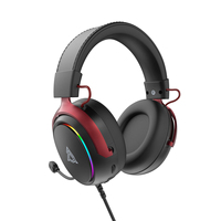 Casque de jeu supra-auriculaire AJAZZ AHM10 MAX en promotion, connexion 2.4G BT 3 modes, éclairage RGB, son surround virtuel 7.1