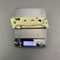 Couteau pliant BEN-273, manche G10, lame en acier 8cr18Mov, pointe tombante, bord plat, chasse, OEM/ODM/OBM personnalisable, non réglable